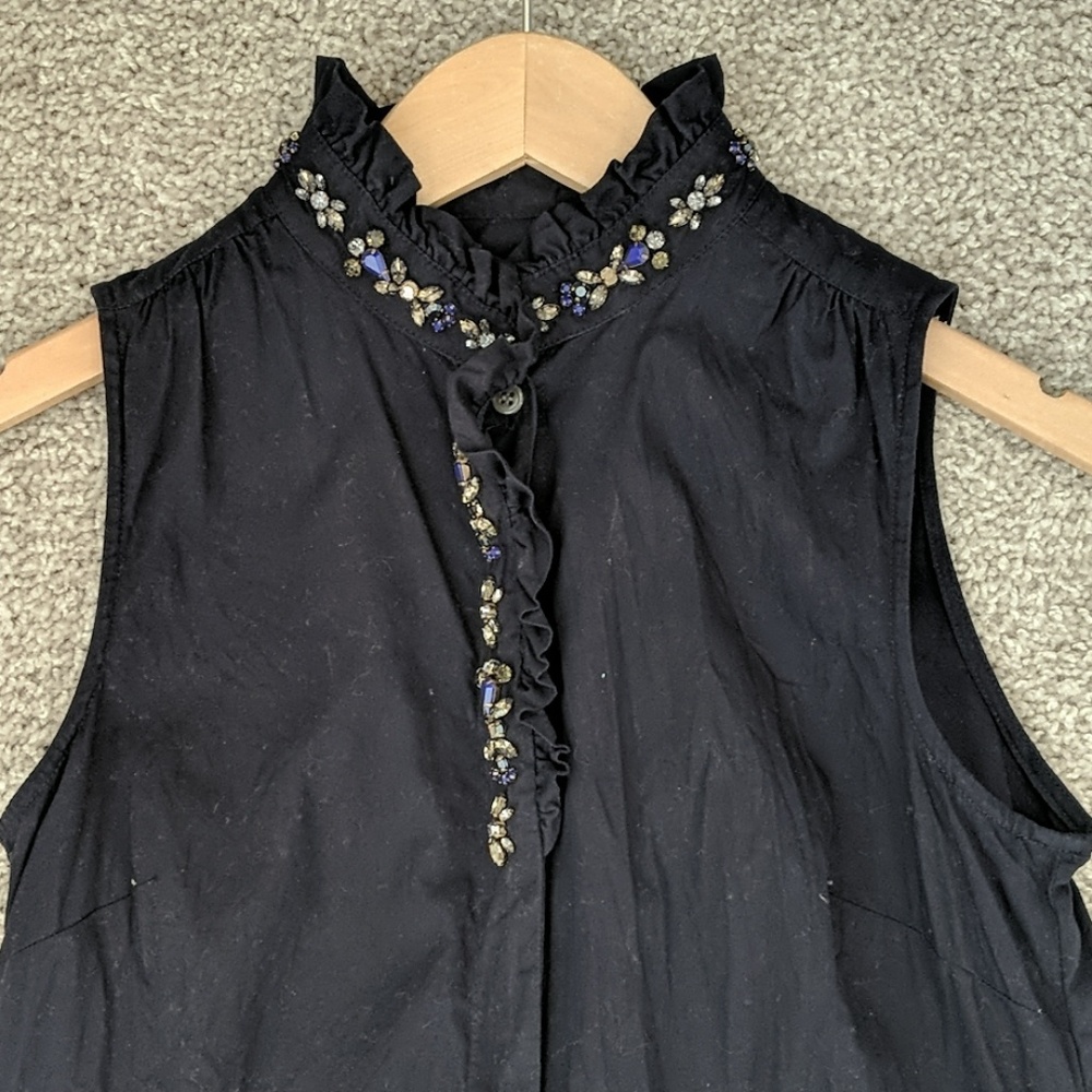 JCrew ruffled collar tank